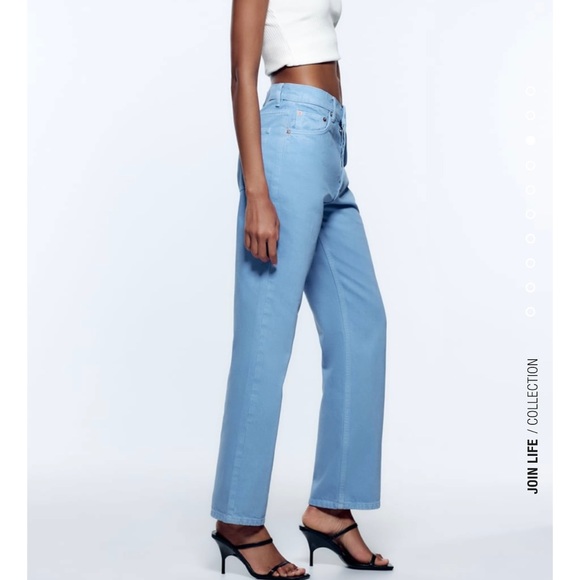 Zara High Rise Straight Leg Jeans - Picture 3 of 9